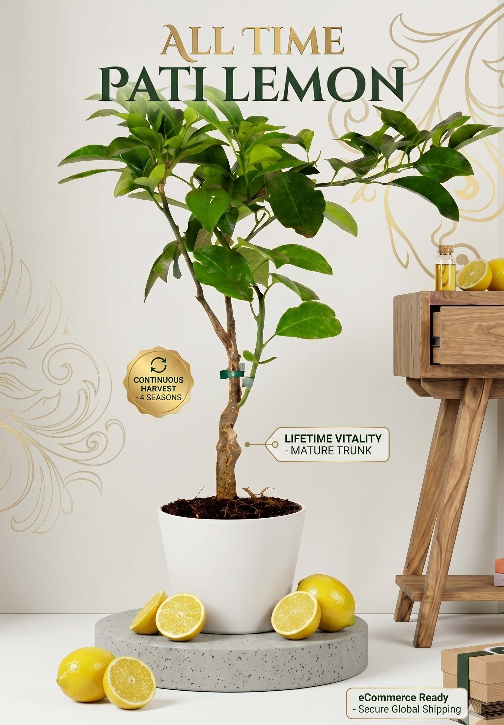 All Time Pati Lemon – High Yield Evergreen Lemon Plant (Fresh Sour Citrus Variety)