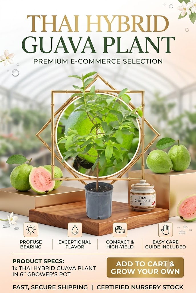 Thai Guava – Crunchy, Sweet & Aromatic Premium Exotic Guava (Seeded/Seedless Hybrid Fruit)